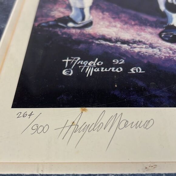 Nolan‎ Ryan Autographed signed Texas Rangers 1992 Angelo Marino framed poster - Picture 12 of 14